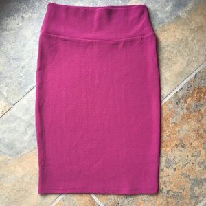 Fuchsia Cassie Pencil Skirt